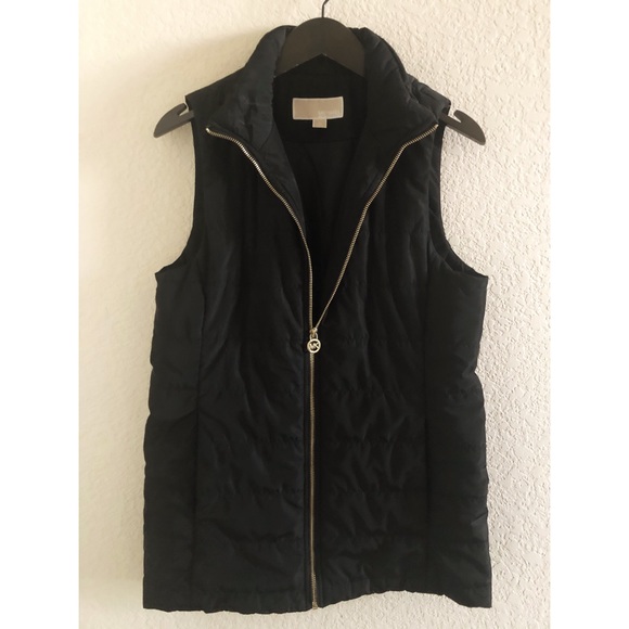 SOLD Michael Kors Long Black Puffer Vest - Picture 3 of 7